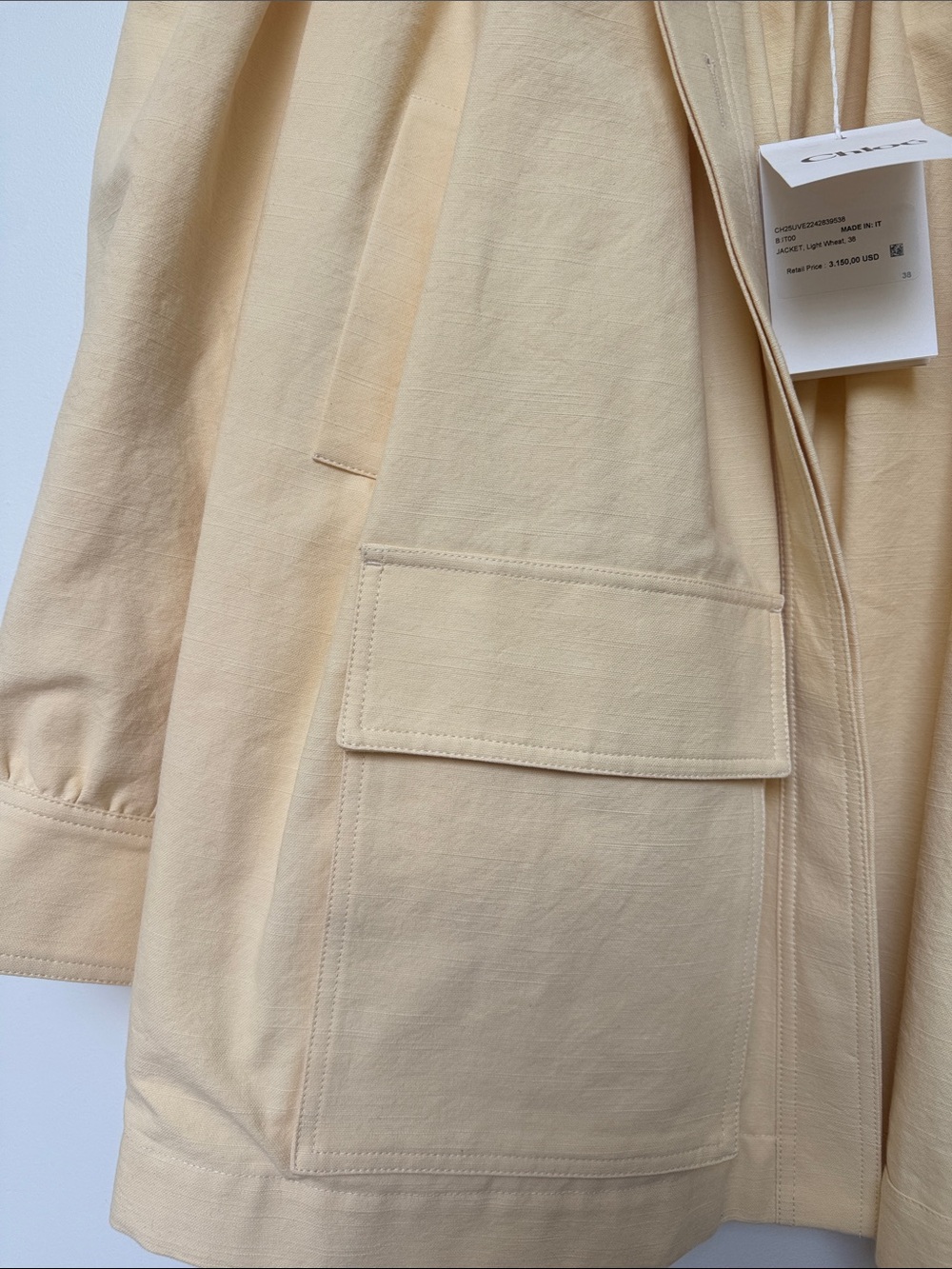 Chloé Light Wheat Puff-Sleeve Jacket - Picture 4 of 11
